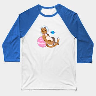 Cat Astronaut Baseball T-Shirt